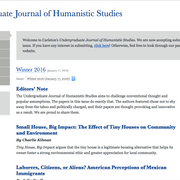 Undergraduate Journal of Humanistic Studies