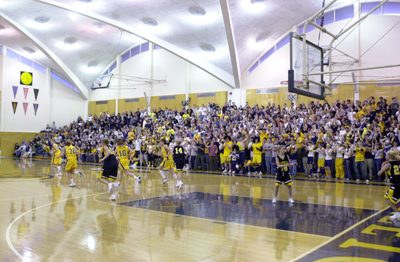 The crowd looks on as the Knights battle Gustavus