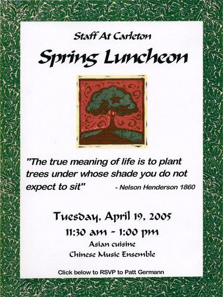 Spring Luncheon Invitation