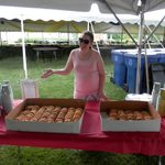 Ms. Amanda & her great cookie display.