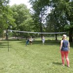 A game of volleyball.