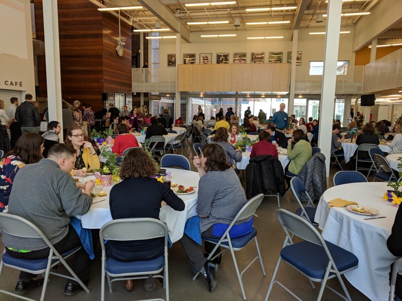 Staff enjoying a great meal