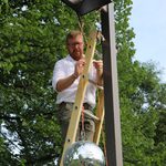 Safety Joe setting up the ball drop