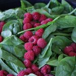Delicious raspberry salad