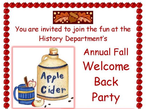 2019 welcome back party poster
