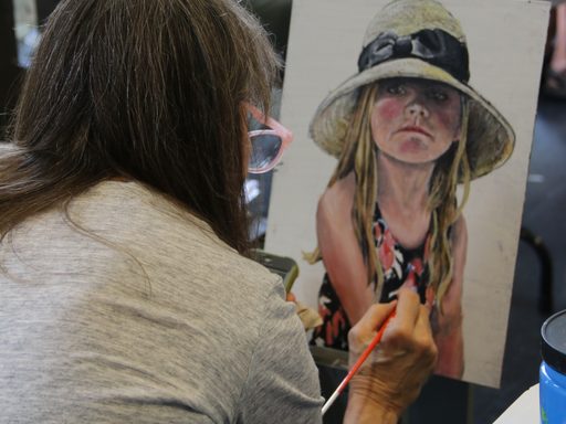 APSI art participant painting