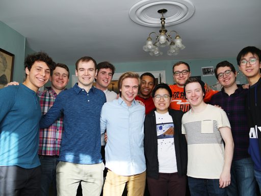 Group of students in house