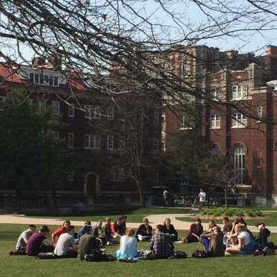 Outside the complex for class