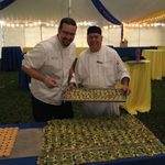 Setting up the hors d'oeuvres