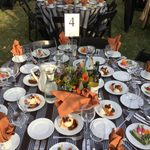 Trustees Dinner under the tent at Nutting House