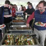 The post-convocation reception at the Poskanzer Inaugural weekend.