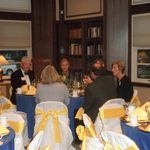 Dinner Guests in the Alumni Guest House Library