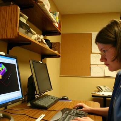 Andrea Enjoying AutoCAD