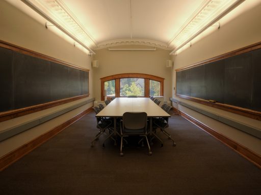 Empty seminar table
