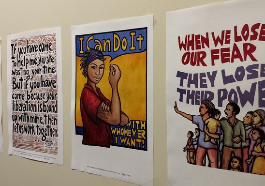 Posters in the WGST lounge