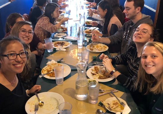 SOAN majors and faculty had lunch at Chaptai this January to welcome everyone back for winter term!