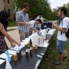 Tie-dying T-shirts