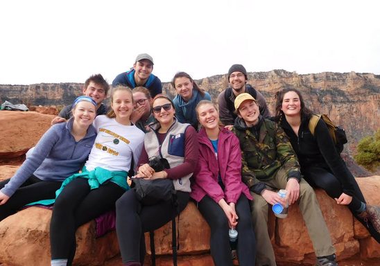 Hiking in the inner gorge, at Cedar Ridge on the South Kaibab Trail, spring 2018.