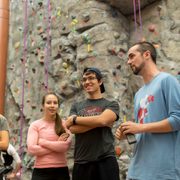 Frank McNally and students